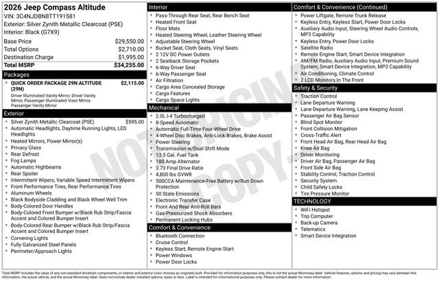 New 2026 Jeep Compass Latitude AWD/4WD image 4