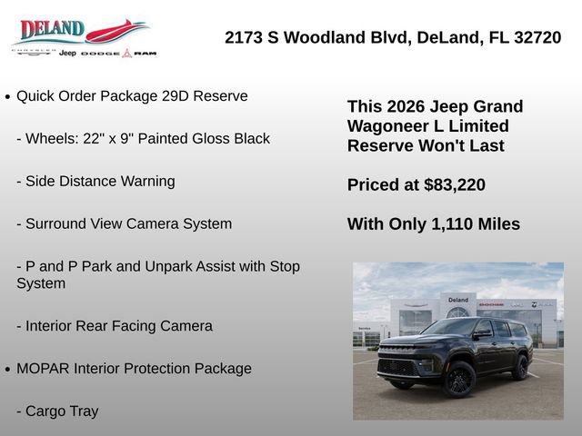 New 2026 Jeep Grand Wagoneer L Limited AWD/4WD image 21