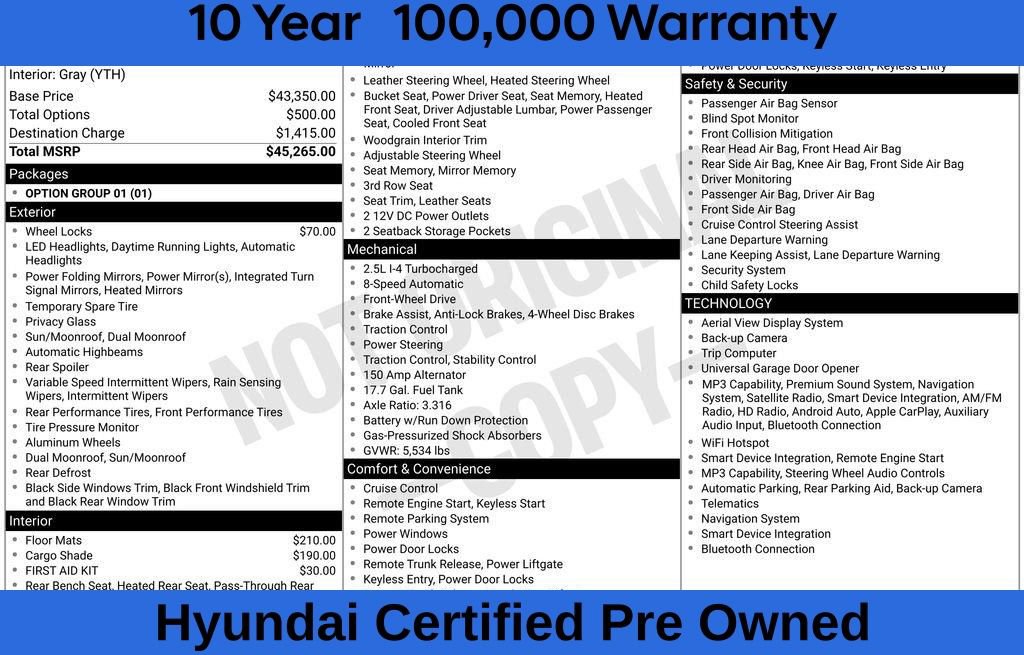 Used 2024 Hyundai Santa Fe Limited FWD image 9