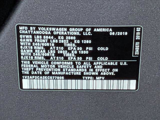 Used 2019 Volkswagen Atlas S FWD image 25