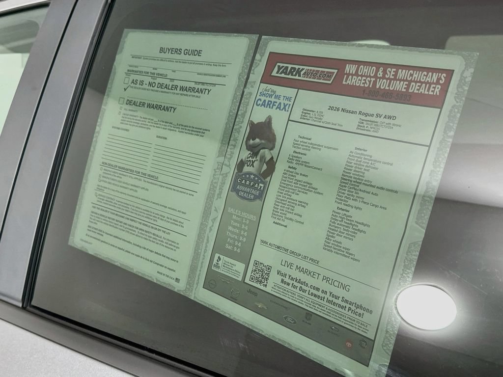 Certified 2026 Nissan Rogue SV AWD/4WD image 13
