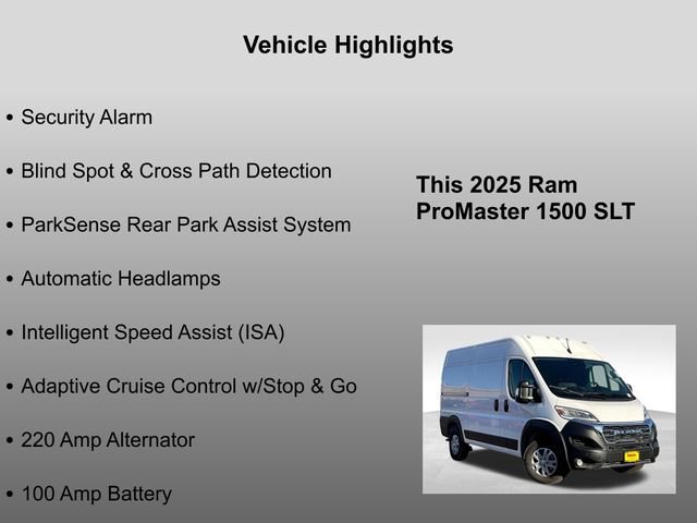New 2025 RAM ProMaster 1500 w/ Quick Order Package 22G SLT image 24