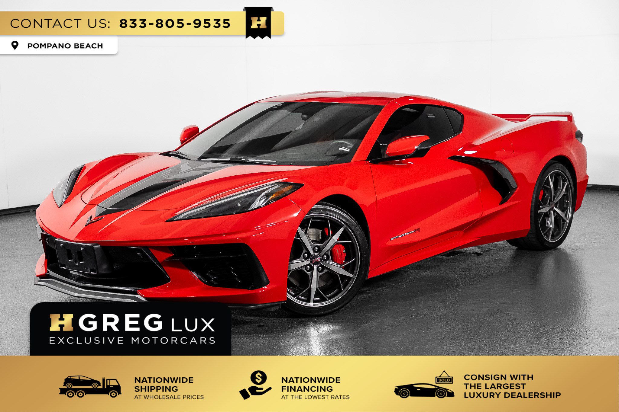 Used 2022 Chevrolet Corvette Stingray Premium Cpe w/ Z51 Performance Package RWD image 1
