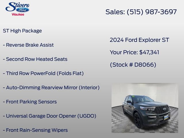 Certified 2024 Ford Explorer ST w/ Equipment Group 401A AWD/4WD image 28