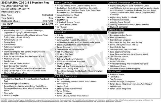 Used 2023 MAZDA CX-5 AWD 2.5 S w/ Premium Plus Pkg image 9