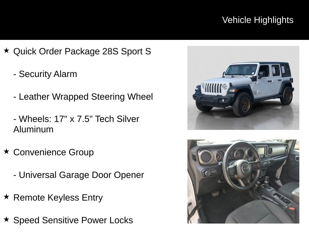 Used 2018 Jeep Wrangler Unlimited Sport S AWD/4WD image 11