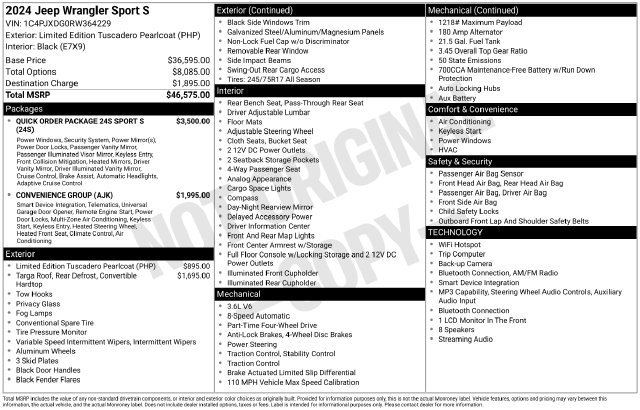 Used 2024 Jeep Wrangler Unlimited Sport AWD/4WD image 6