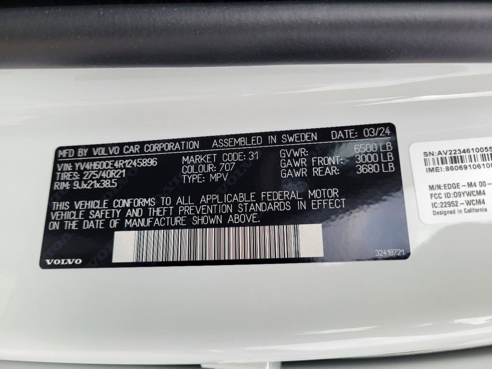 New 2024 Volvo XC90 T8 Plus w/ Protection Package Premier image 22