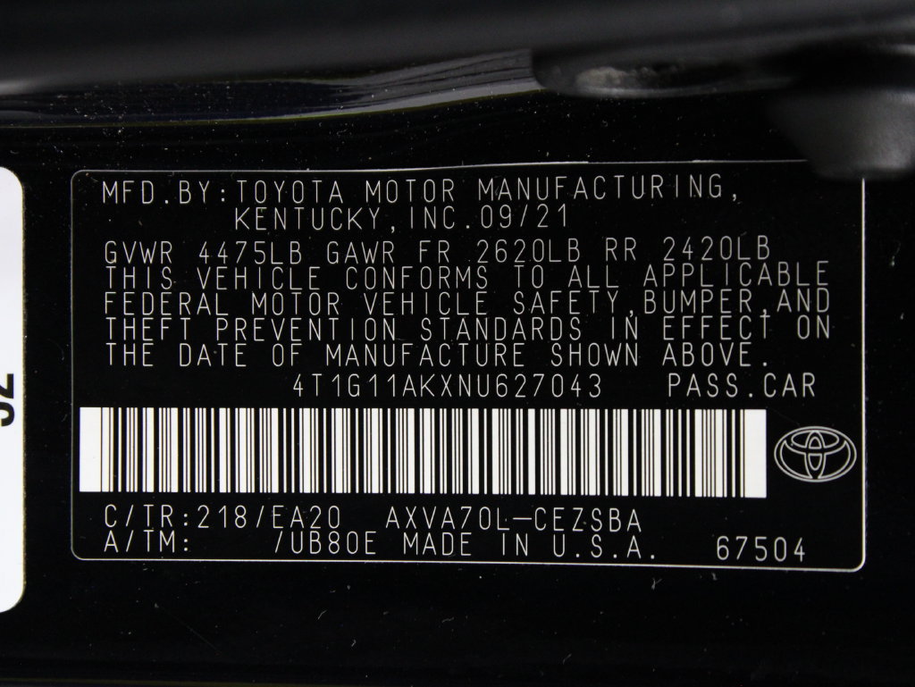 Used 2022 Toyota Camry SE FWD image 54