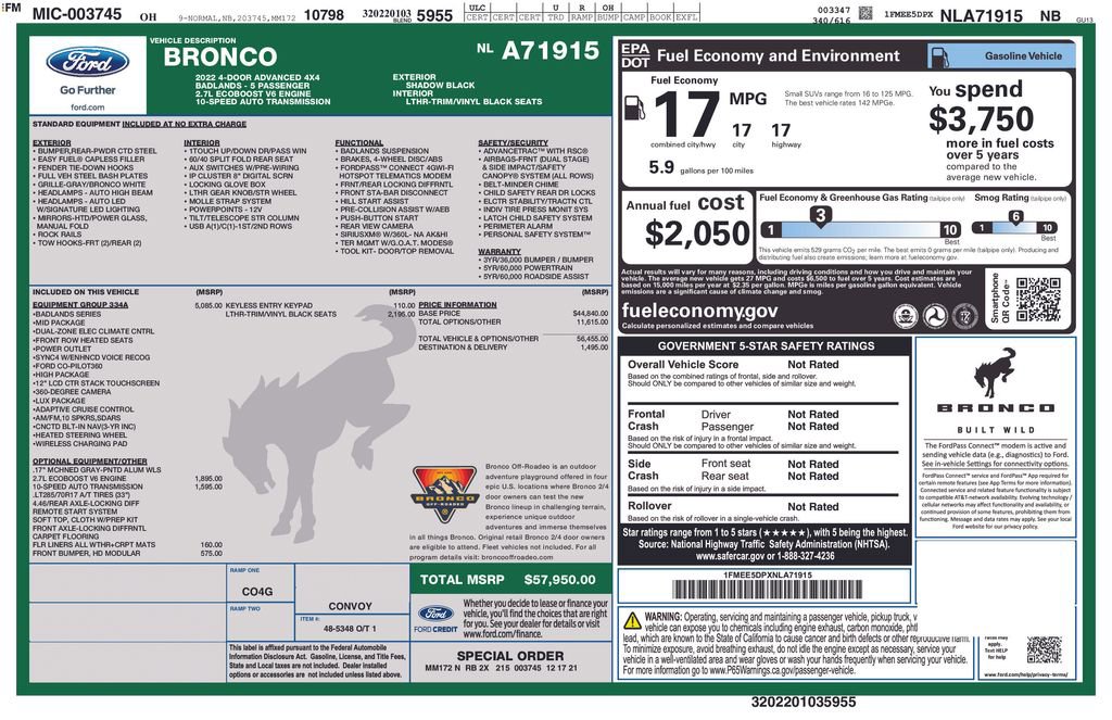 Used 2022 Ford Bronco Badlands image 3