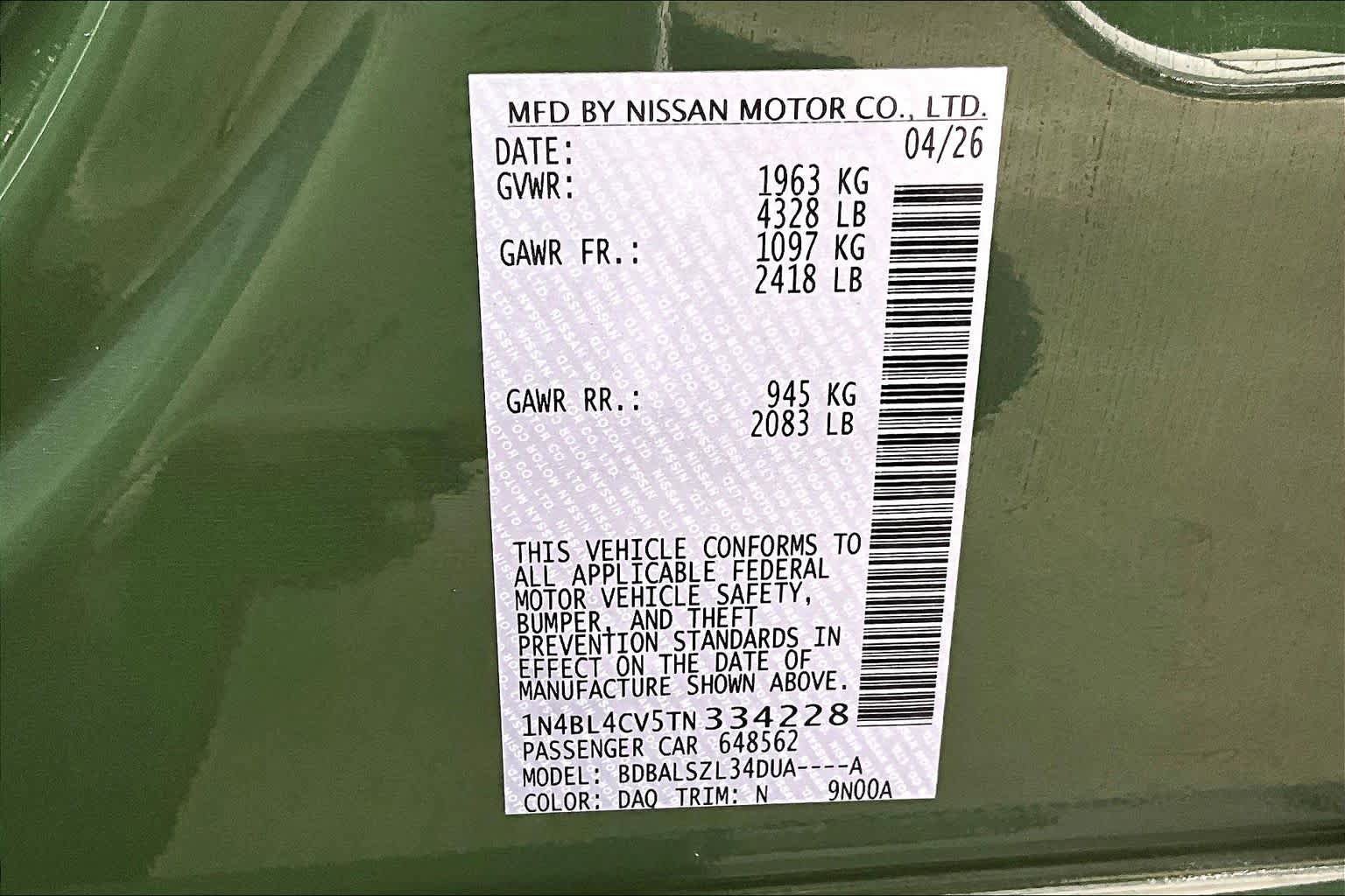 New 2026 Nissan Altima 2.5 SR FWD image 14
