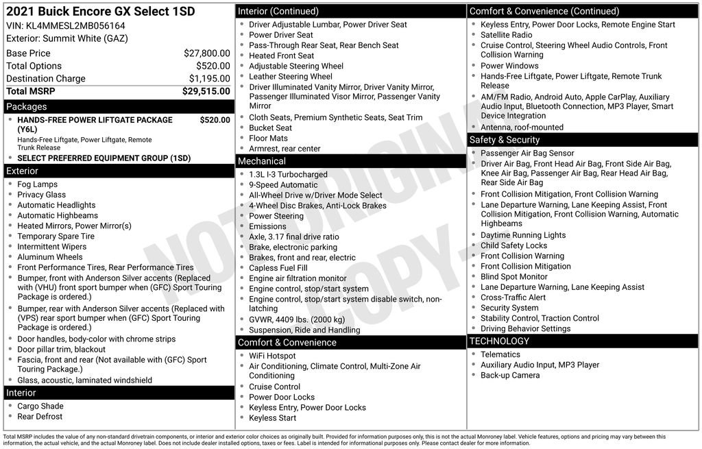 Used 2021 Buick Encore GX Select image 35