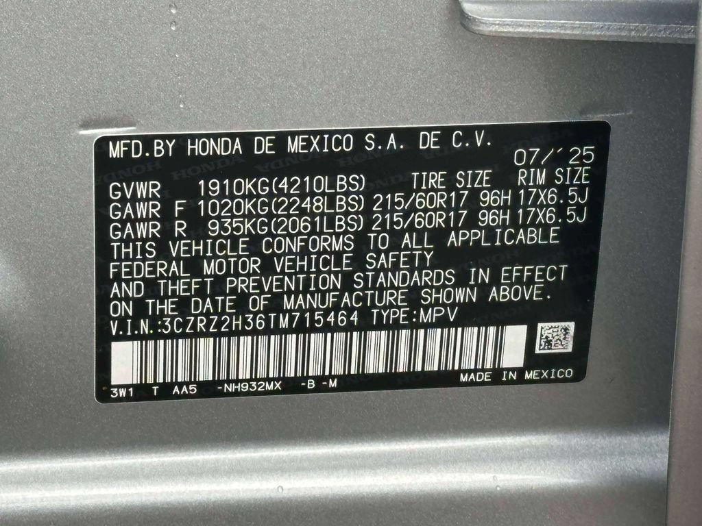 Certified 2026 Honda HR-V LX image 14