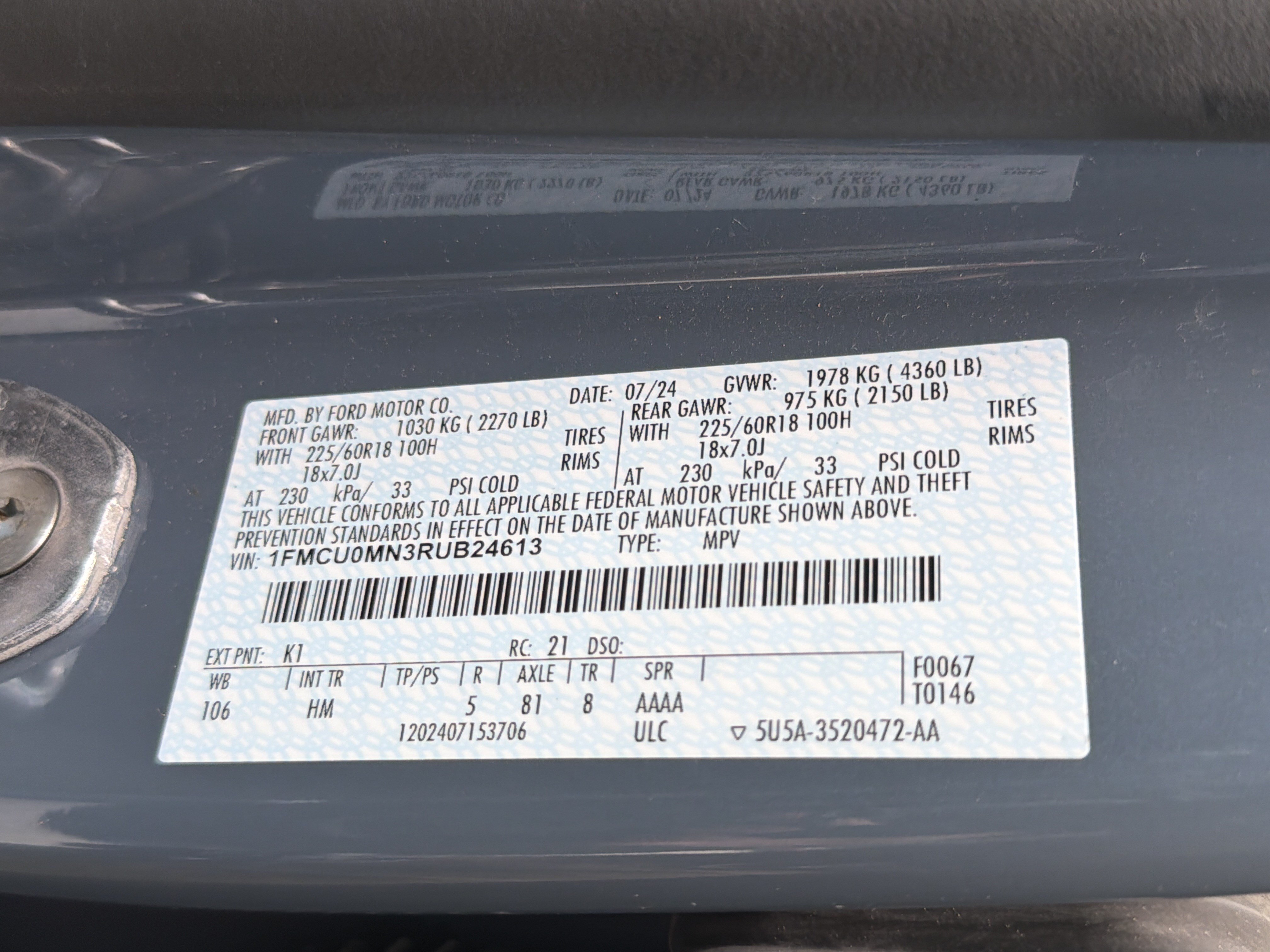 Used 2024 Ford Escape ST-Line w/ Tech Pack #1 FWD image 34