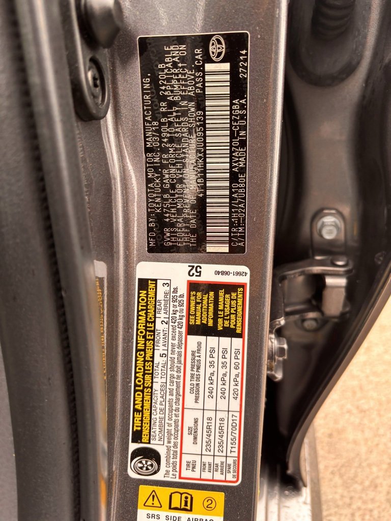 Used 2018 Toyota Camry XLE w/ Audio Package image 36