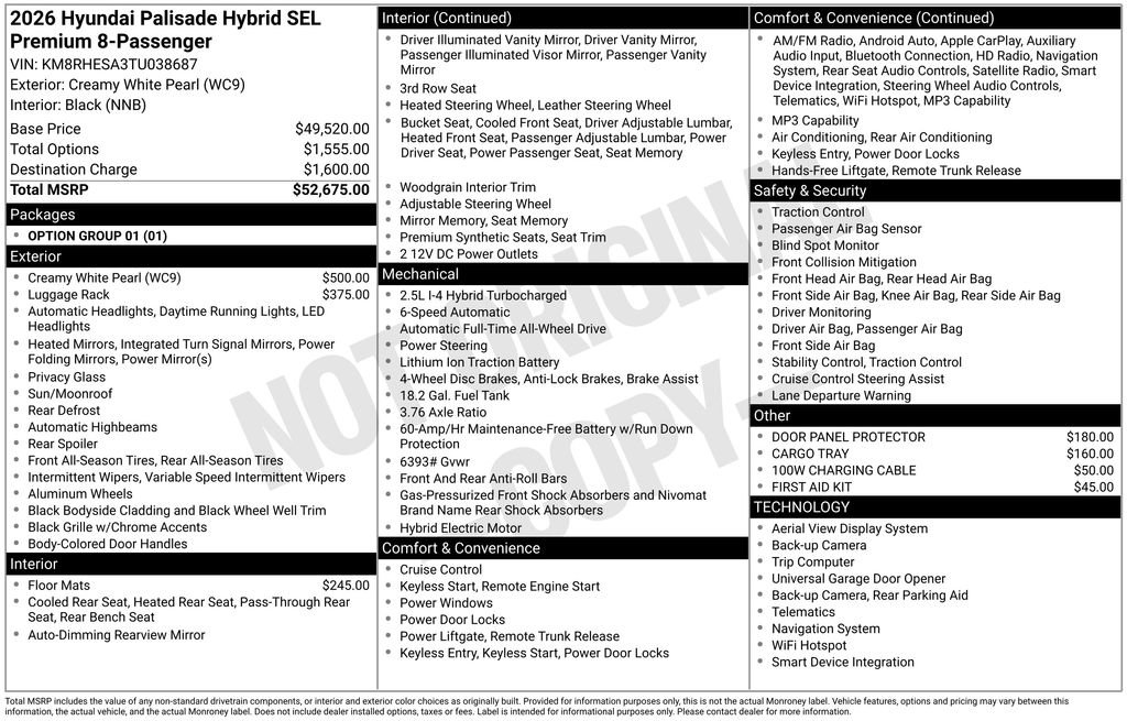New 2026 Hyundai Palisade SEL Premium image 37