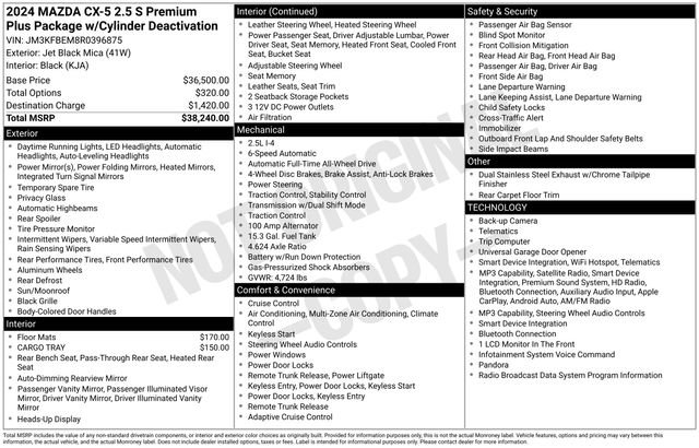 Certified 2024 MAZDA CX-5 AWD 2.5 S w/ Premium Plus Pkg image 2
