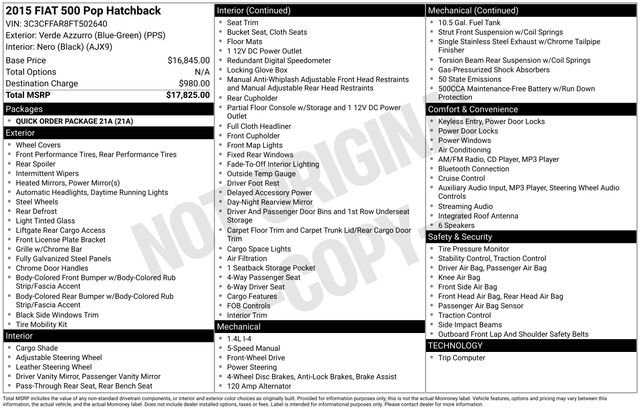 Used 2015 FIAT 500 Pop image 29