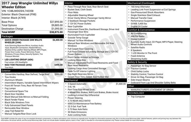 Used 2017 Jeep Wrangler Unlimited Willys video 2