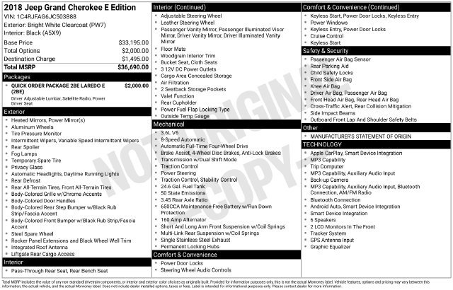 Certified 2018 Jeep Grand Cherokee Laredo AWD/4WD image 8