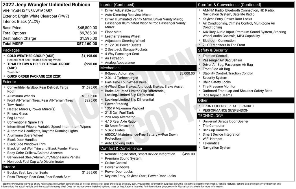 Used 2022 Jeep Wrangler Unlimited Rubicon w/ Cold Weather Group image 2