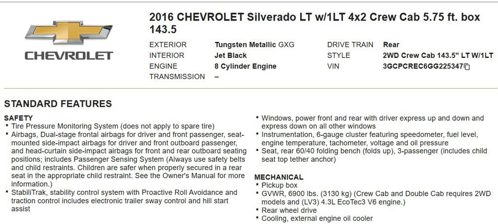 Used 2016 Chevrolet Silverado 1500 LT w/ All Star Edition RWD image 21