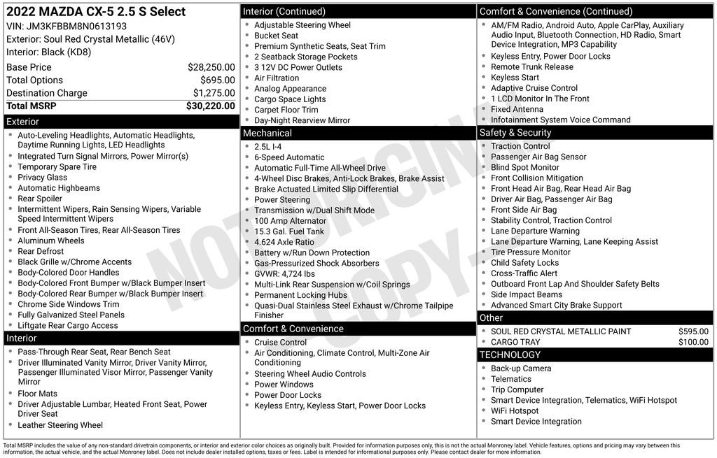 Certified 2022 MAZDA CX-5 AWD 2.5 S w/ Select Package image 30