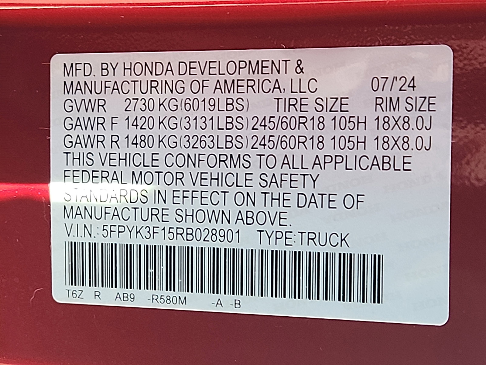 Used 2024 Honda Ridgeline Sport image 27