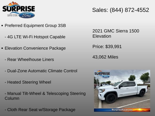 Used 2021 GMC Sierra 1500 Elevation w/ X31 Off-Road Package AWD/4WD image 24