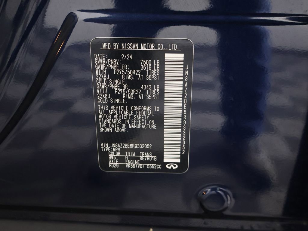 Used 2024 INFINITI QX80 Sensory w/ Cargo Package image 59