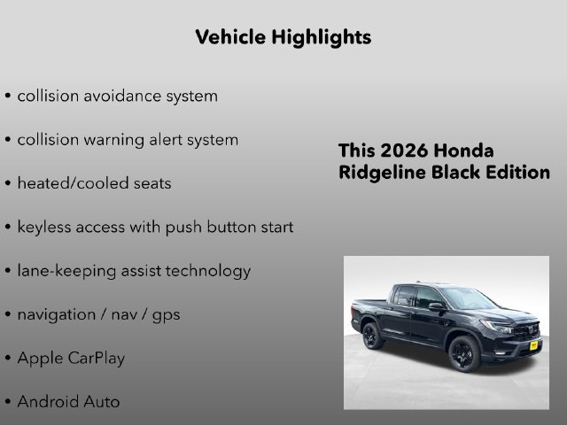 New 2026 Honda Ridgeline Black Edition image 10