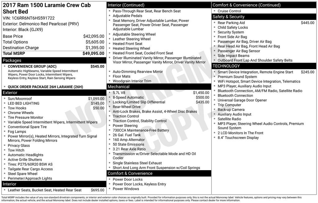 Used 2017 RAM 1500 Laramie w/ Convenience Group RWD image 42