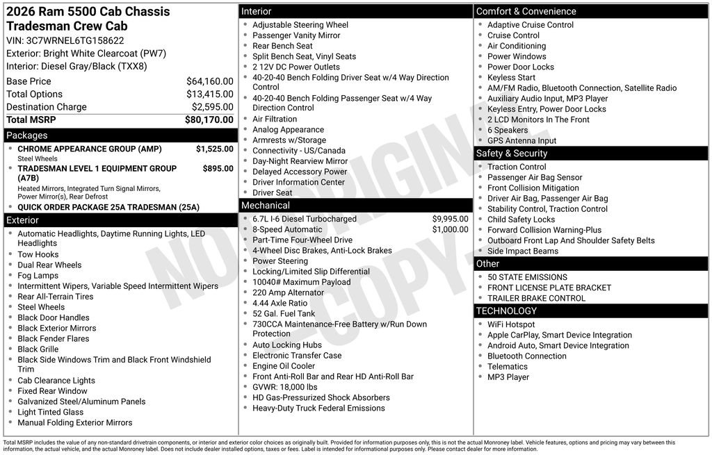 New 2026 RAM 5500 Tradesman w/ Chrome Appearance Group image 22
