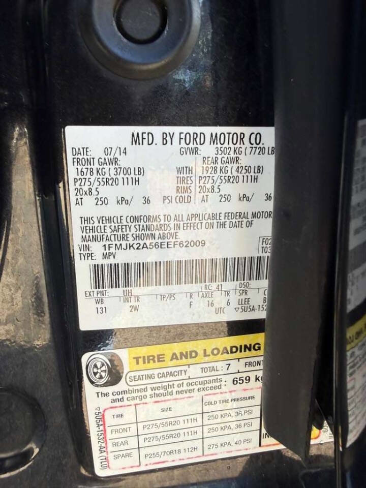 Used 2014 Ford Expedition EL Limited w/ Equipment Group 301A AWD/4WD image 15