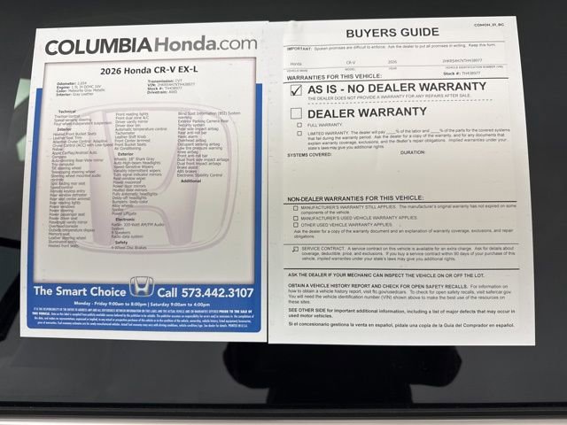 Certified 2026 Honda CR-V EX-L image 37