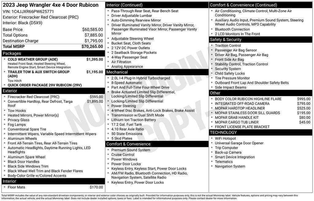 Used 2023 Jeep Wrangler Unlimited Rubicon 4xe w/ Cold Weather Group image 3