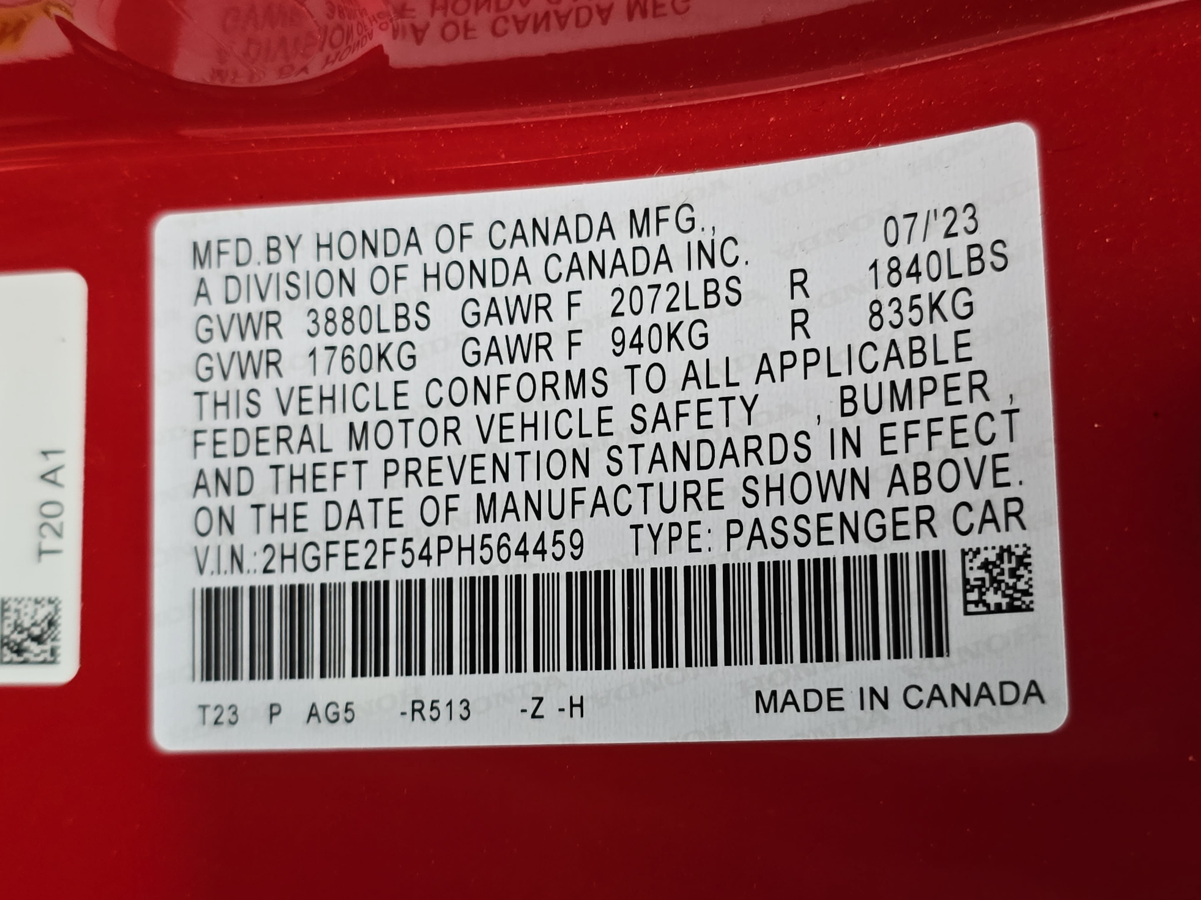 Certified 2023 Honda Civic Sport image 34