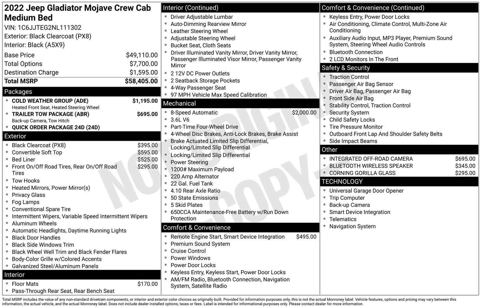 Used 2022 Jeep Gladiator Mojave w/ Cold Weather Group image 43