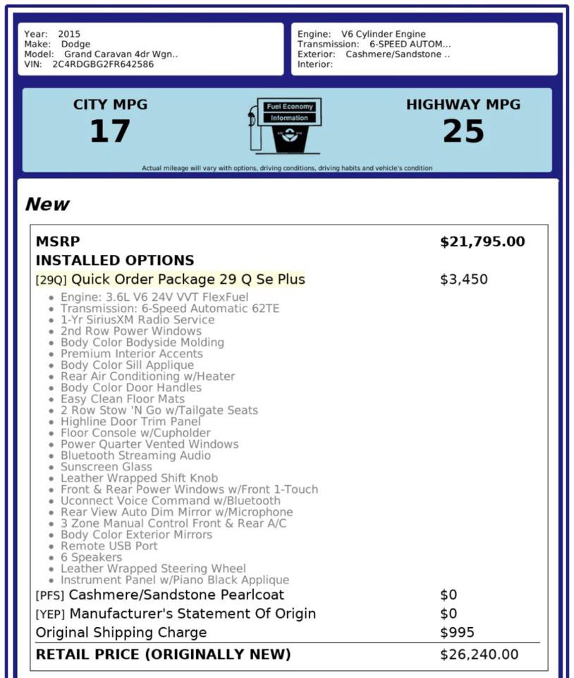 Used 2015 Dodge Grand Caravan SE FWD image 4
