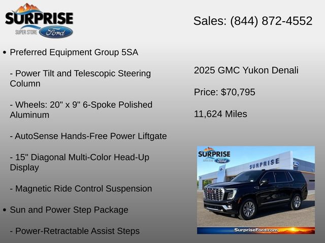 Used 2025 GMC Yukon Denali w/ Sun & Power Step Package AWD/4WD image 12