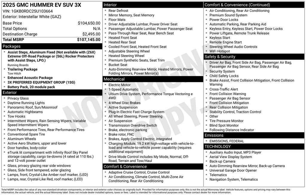 New 2025 GMC Hummer EV 3X image 33