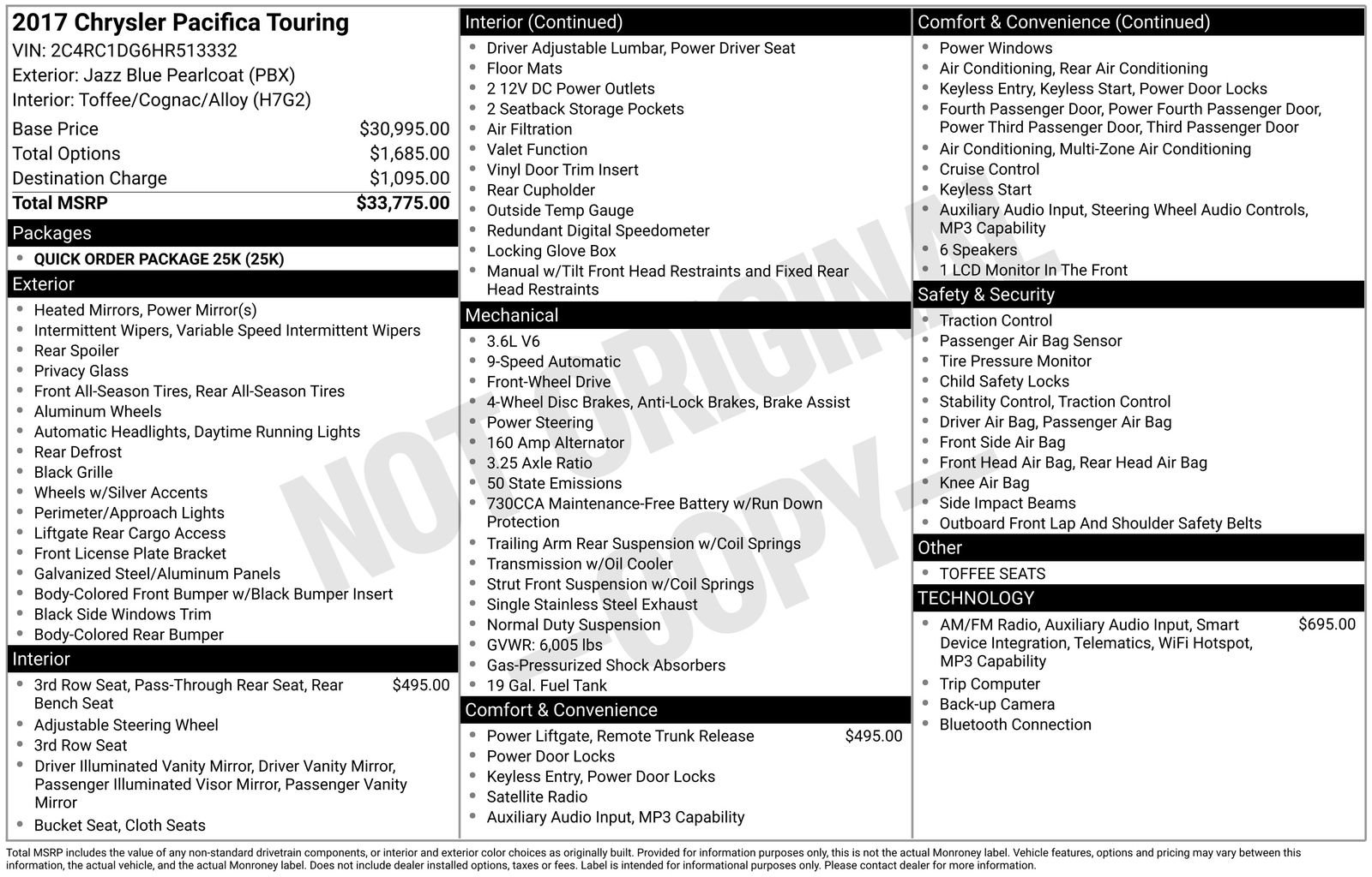 Used 2017 Chrysler Pacifica Touring FWD image 6