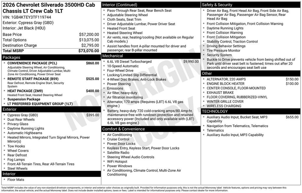 New 2026 Chevrolet Silverado 3500 LT w/ Convenience Package AWD/4WD image 26