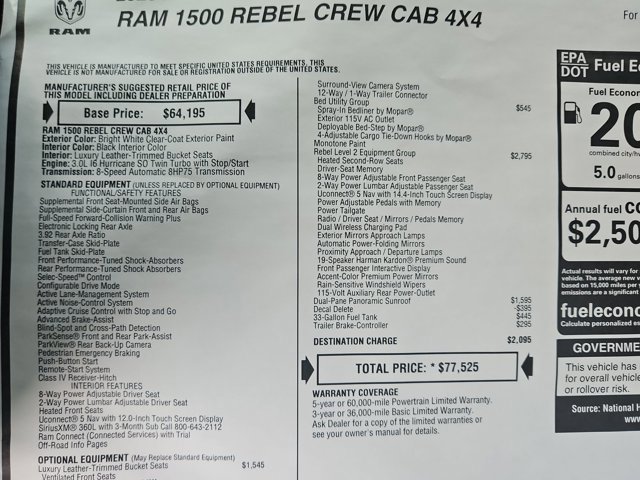 New 2026 RAM 1500 Rebel w/ Advanced Safety Group II image 18