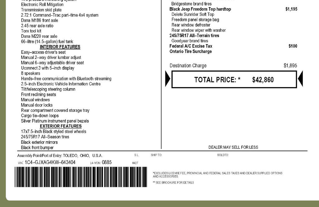Used 2019 Jeep Wrangler Sport w/ Quick Order Package 23S AWD/4WD image 4
