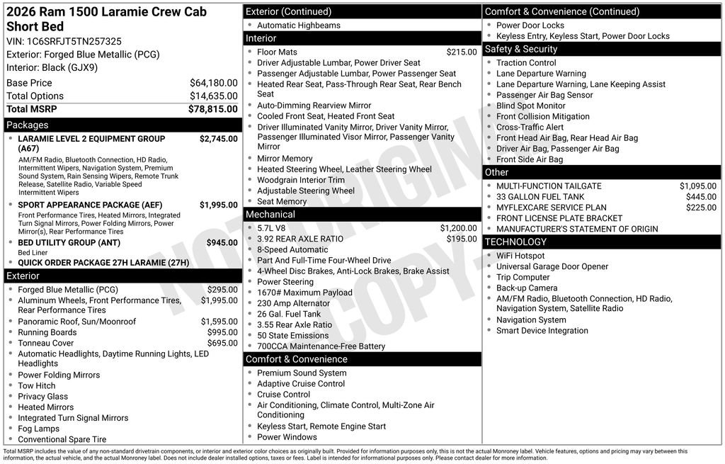 New 2026 RAM 1500 Laramie image 2