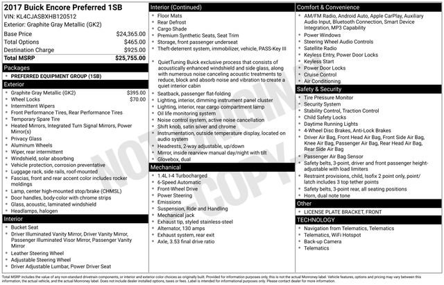 Used 2017 Buick Encore Preferred image 12