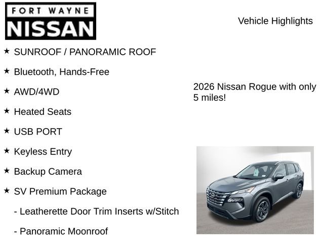 New 2026 Nissan Rogue SV w/ SV Premium Package image 8