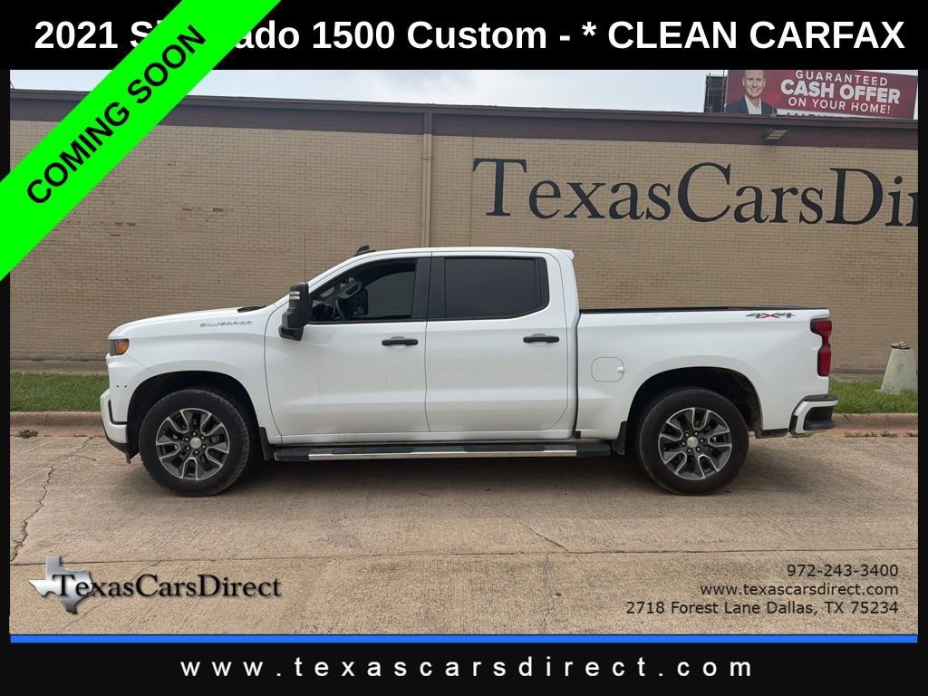 Used 2021 Chevrolet Silverado 1500 Custom w/ Custom Max Trailering Package AWD/4WD image 1