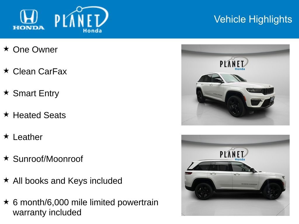 Used 2024 Jeep Grand Cherokee Limited w/ Black Appearance Package AWD/4WD image 4